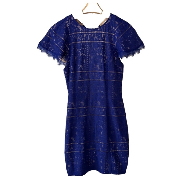 Endless Rose Blue Lace Mini Dress - Picture 1 of 4